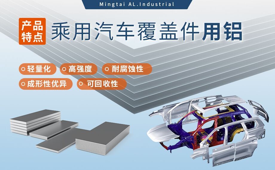 乘用汽車覆蓋件用鋁5系（5052/5182）6系（6016/6111）鋁合金 輕量化、高強度、高成型性